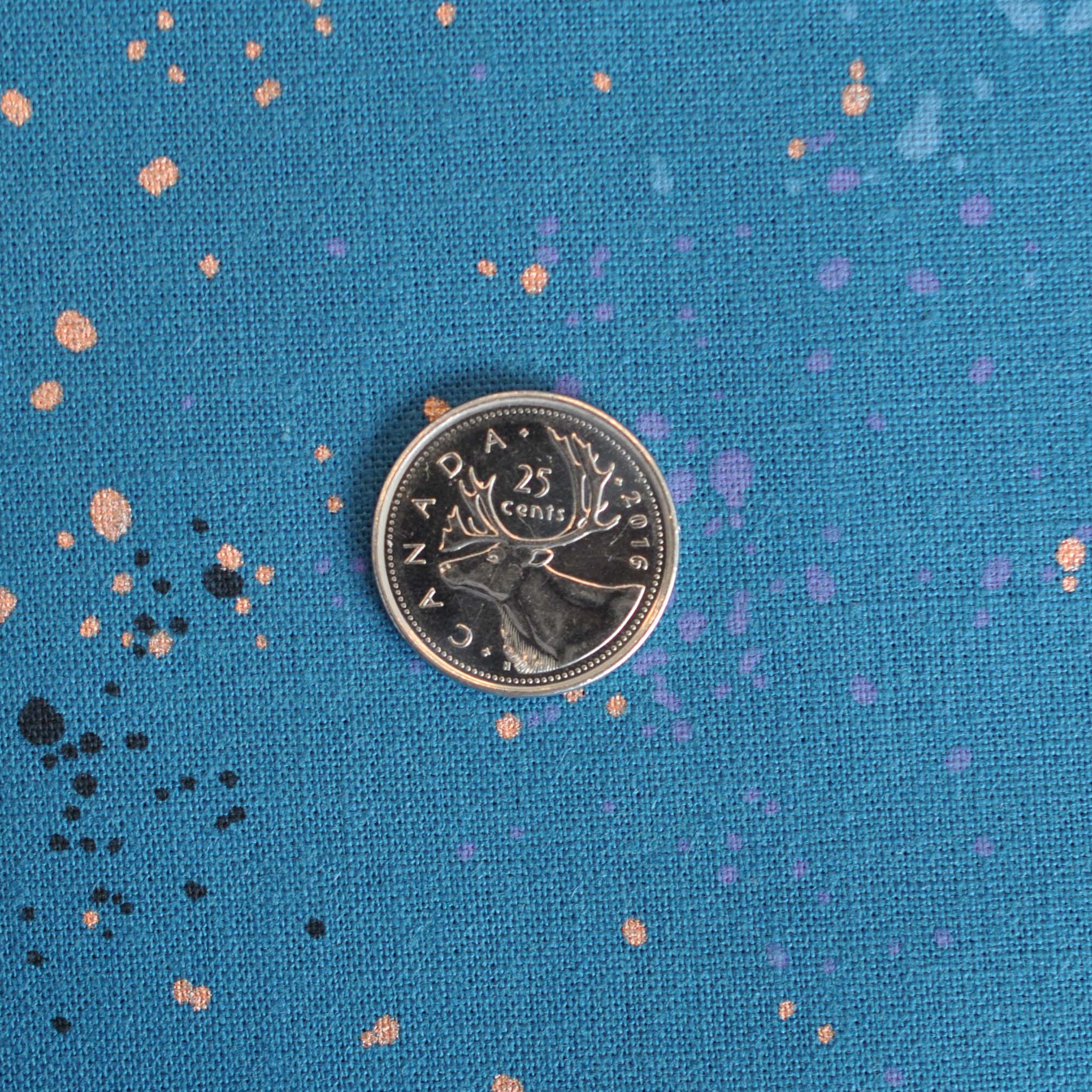 Ruby Star Society Speckled Canvas in Metallic Teal - Image 4