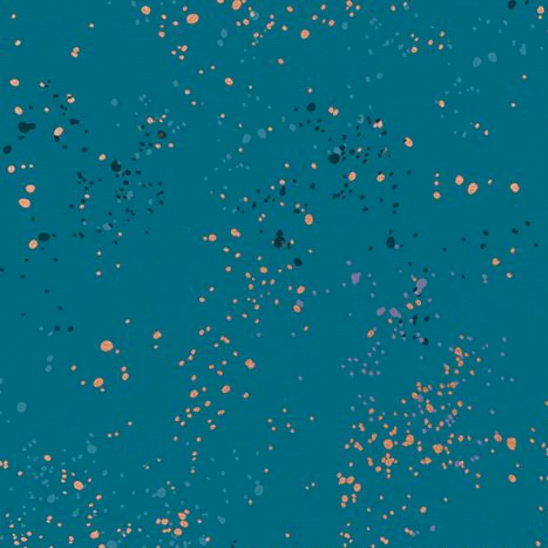 Ruby Star Society Speckled Canvas in Metallic Teal - Image 5