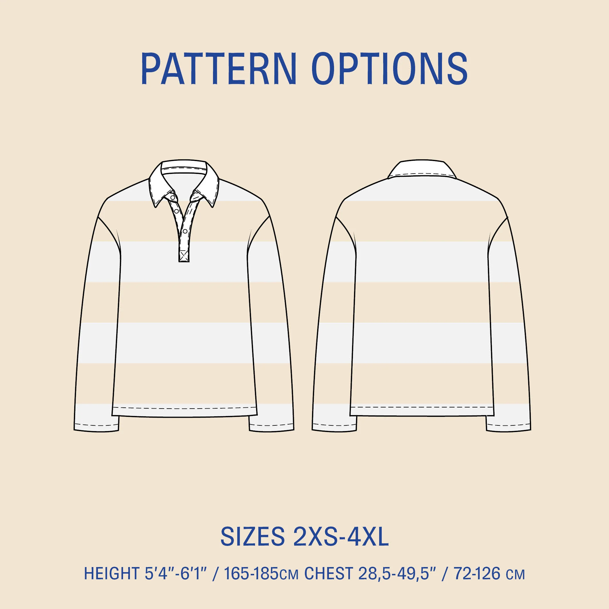 Wardrobe By Me Rugby Polo Shirt - 2XS-4XL - PDF Pattern - Image 5