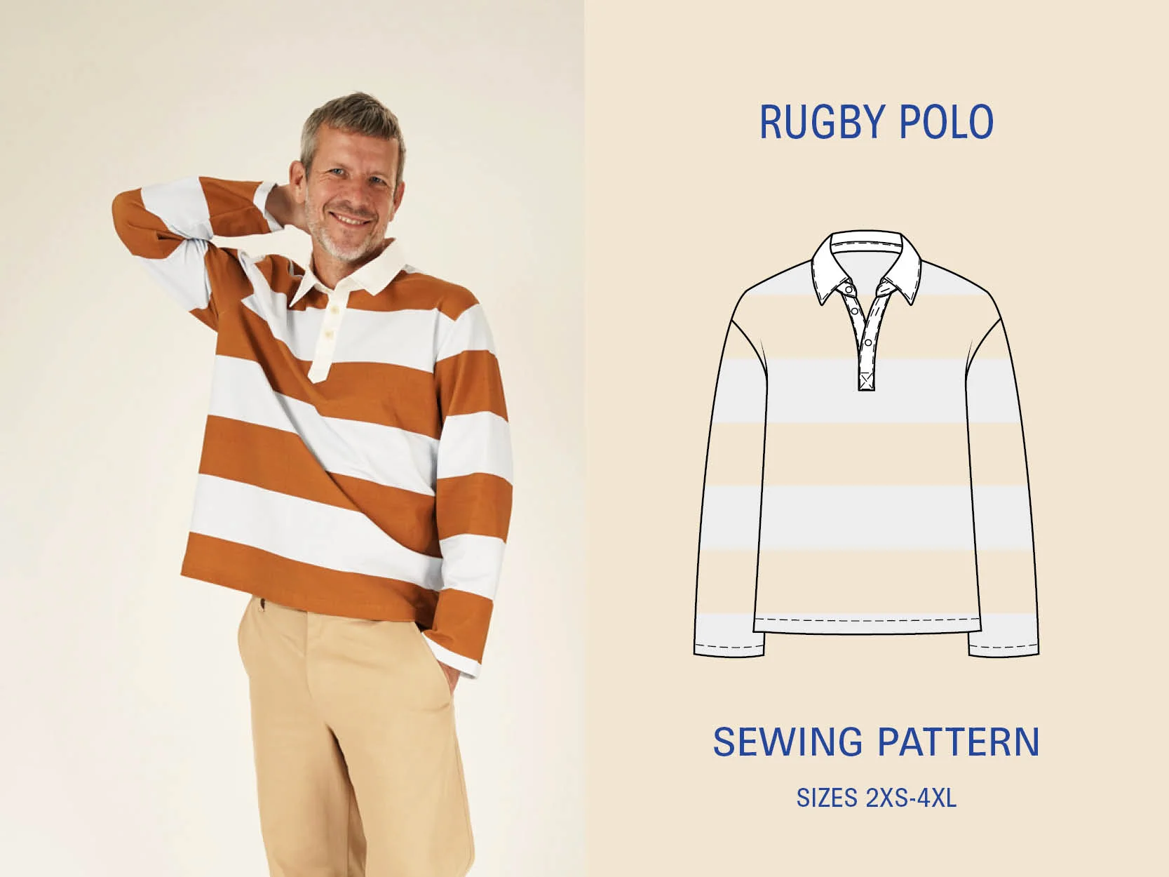 Wardrobe By Me Rugby Polo Shirt - 2XS-4XL - PDF Pattern - Image 6
