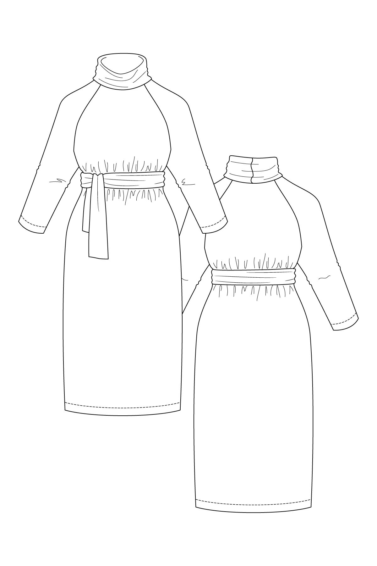 Named Clothing SALLA sweater dress XS-XXL - PDF Pattern - Image 5