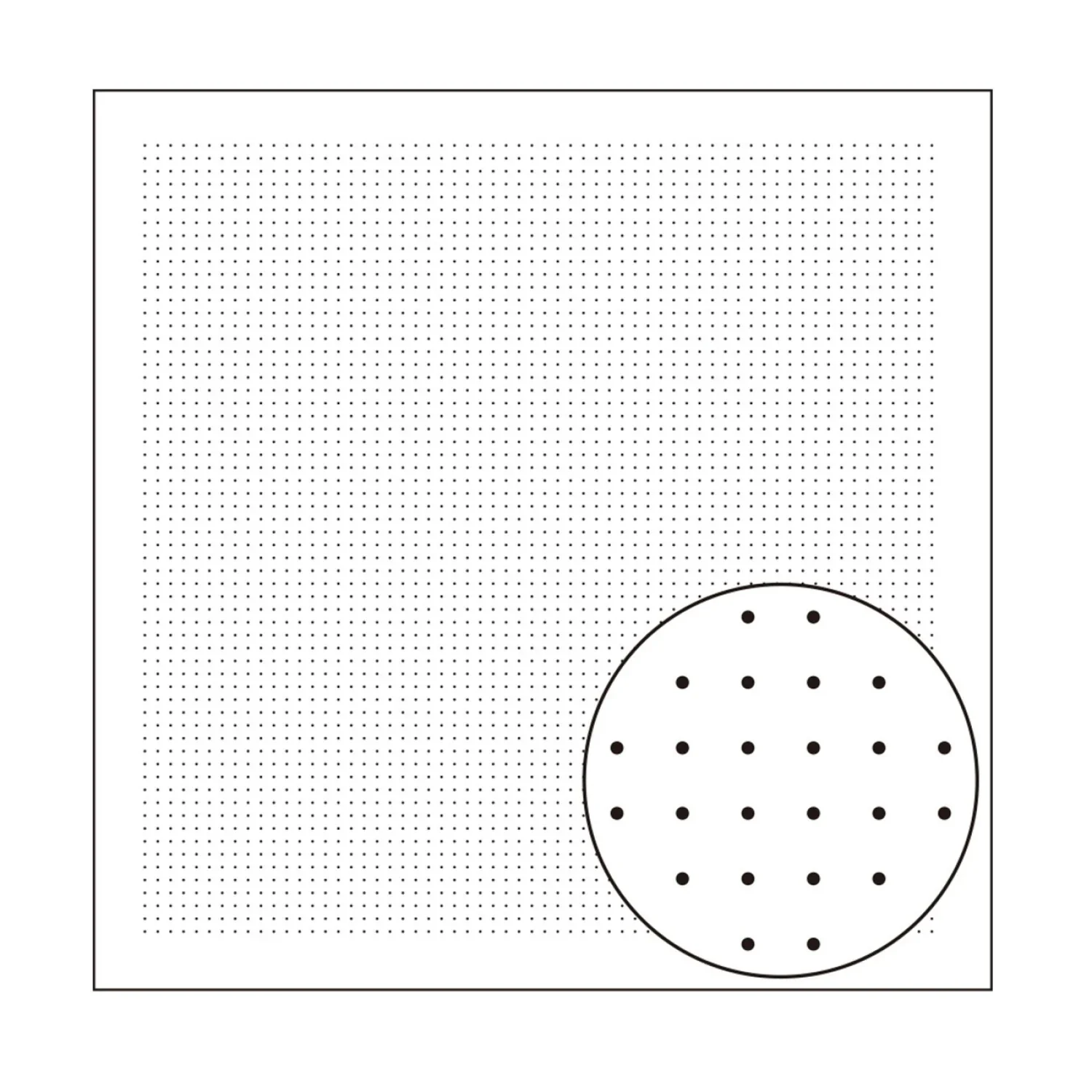 Sashiko 5mm Dotted Grid Cloth - White - Image 2