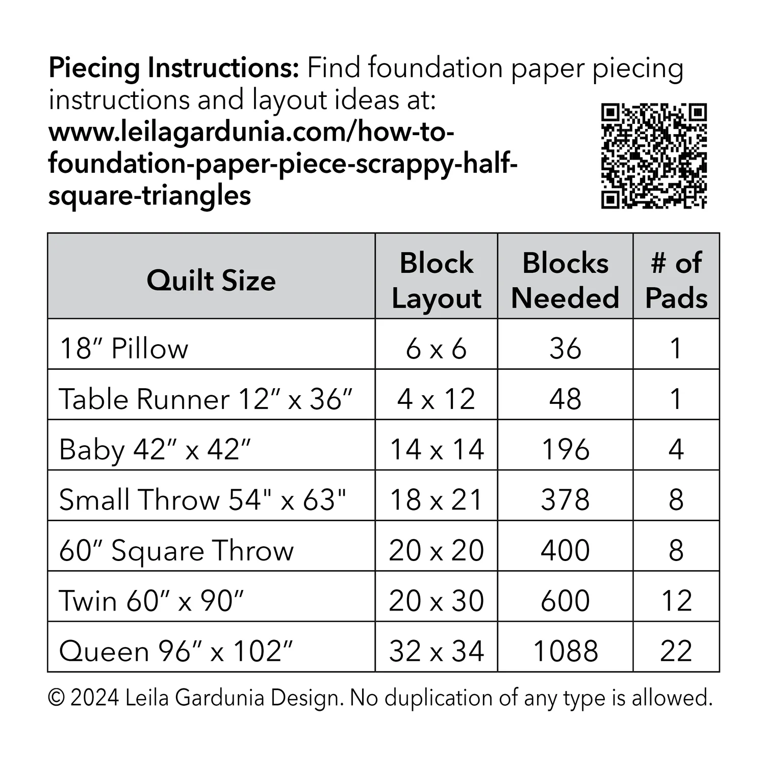Scrappy Triangle Foundation Pad - 3" Square - Image 4