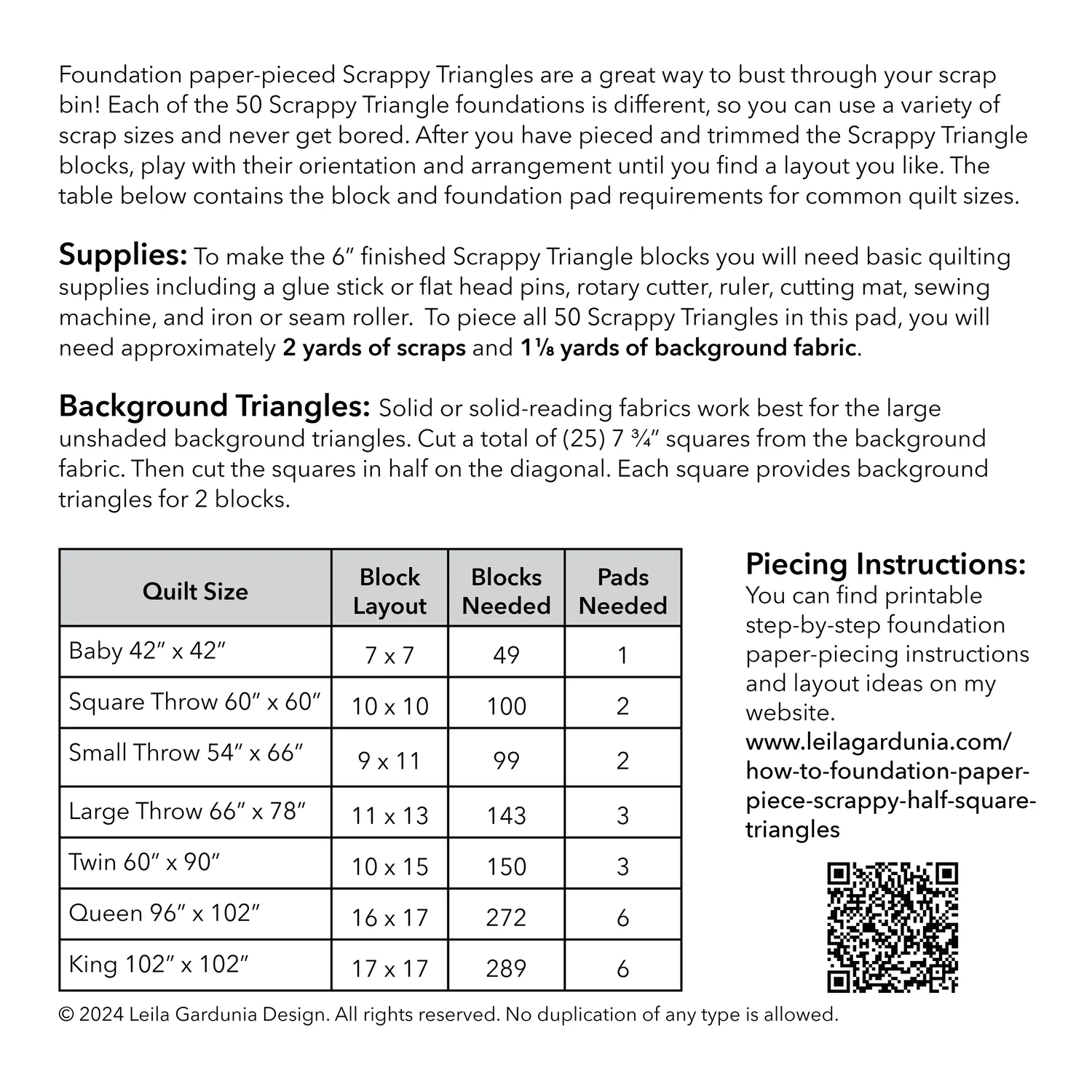 Scrappy Triangle Foundation Pad - 6" - Image 4
