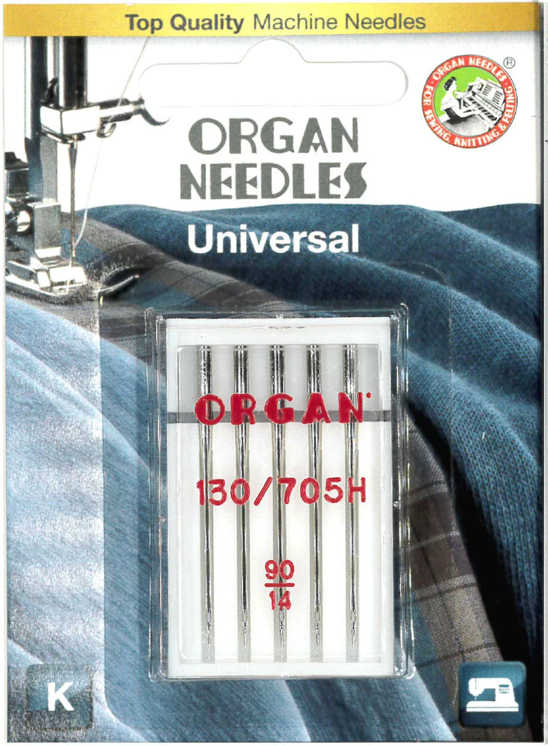 Organ Sewing Machine Needles: Universal Sz 90/14