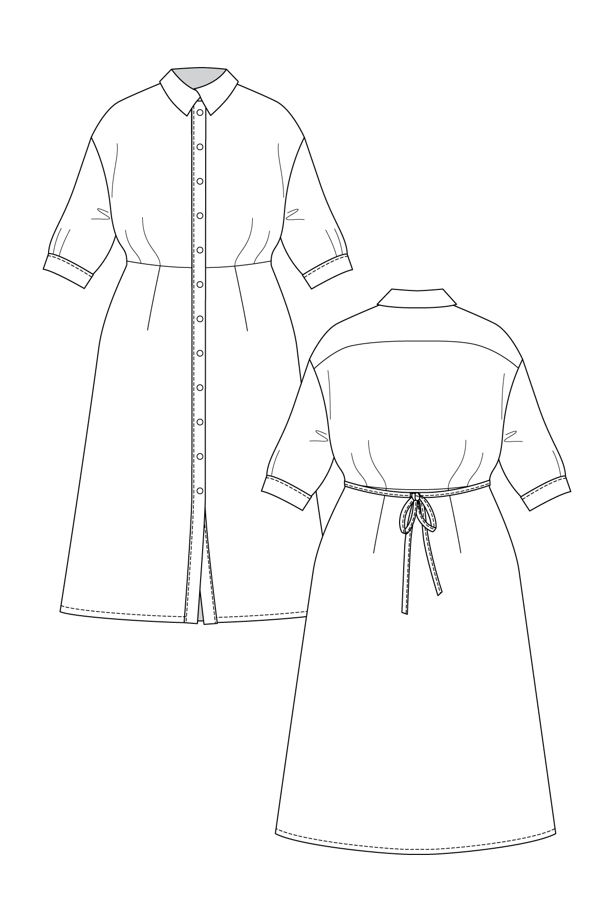 Named Clothing SILMU shirt & shirt dress US0-24 - PDF Pattern - Image 20