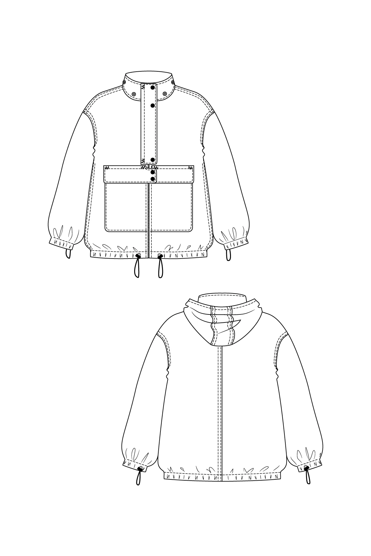 Named Clothing SIRKKA hooded jacket US0-24 - PDF Pattern - Image 5