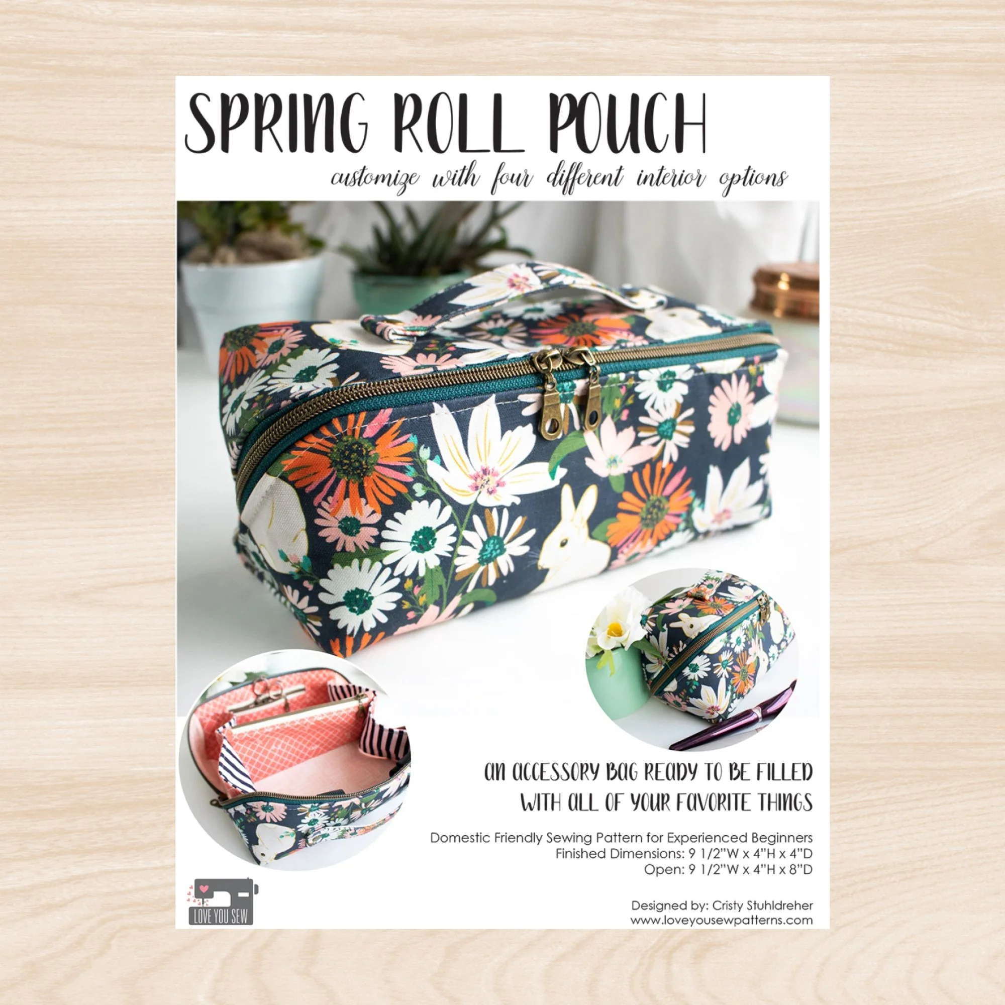 Love you Sew Spring Roll Pouch Pattern