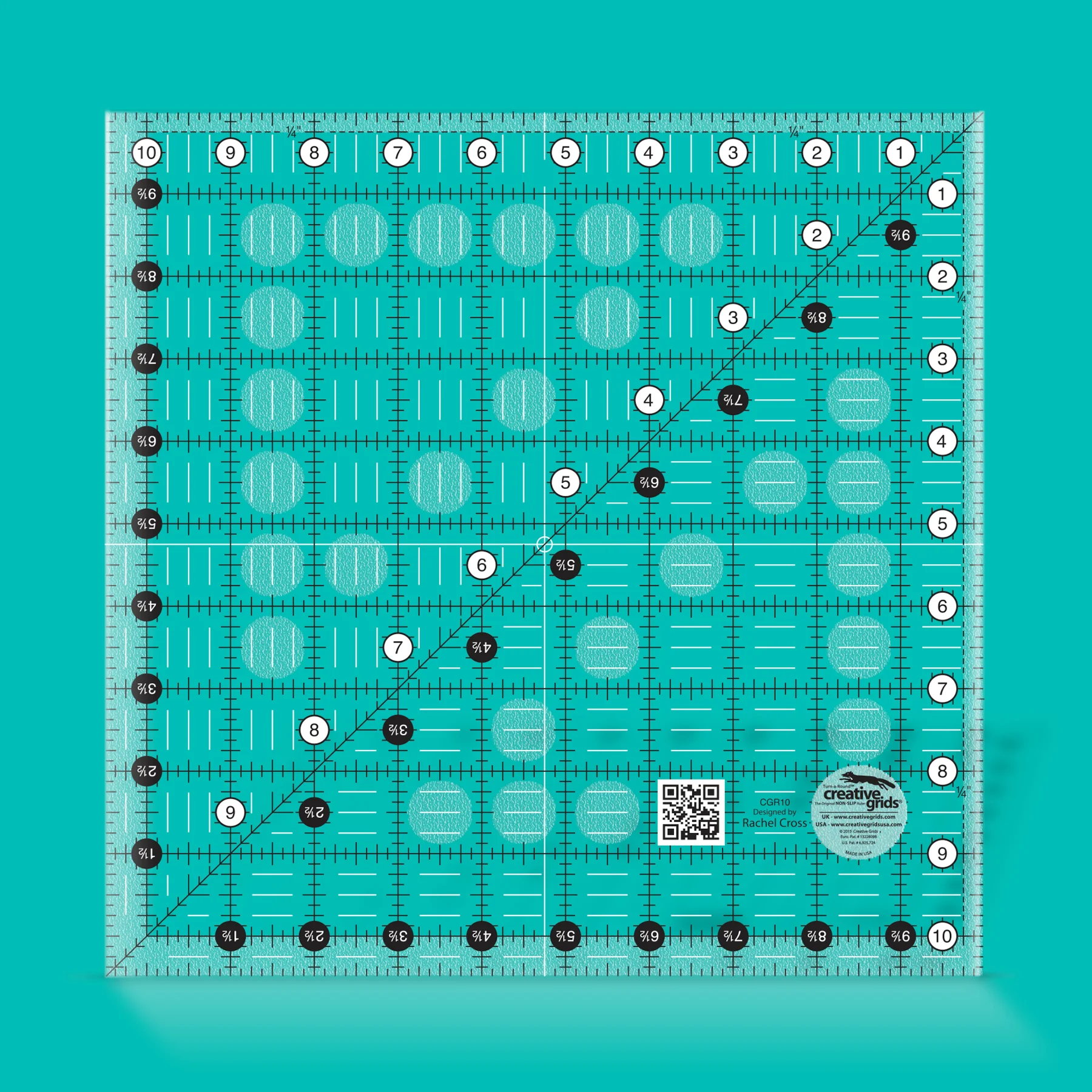 Creative Grids Square Quilt Ruler 10.5inch