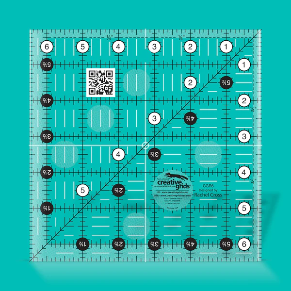 Creative Grids Square Quilt Ruler 6.5inch