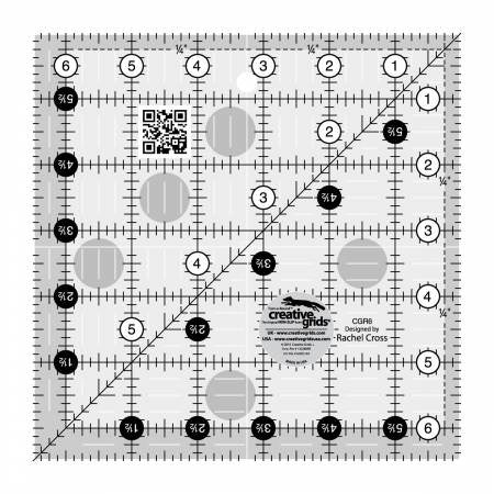Creative Grids Square Quilt Ruler 6.5inch - Image 2