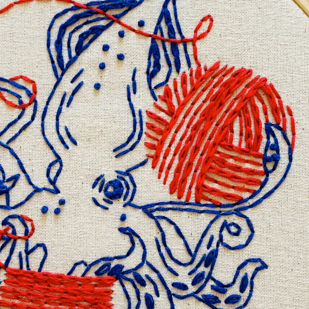Squid Balling Yarn Embroidery Kit - Image 3