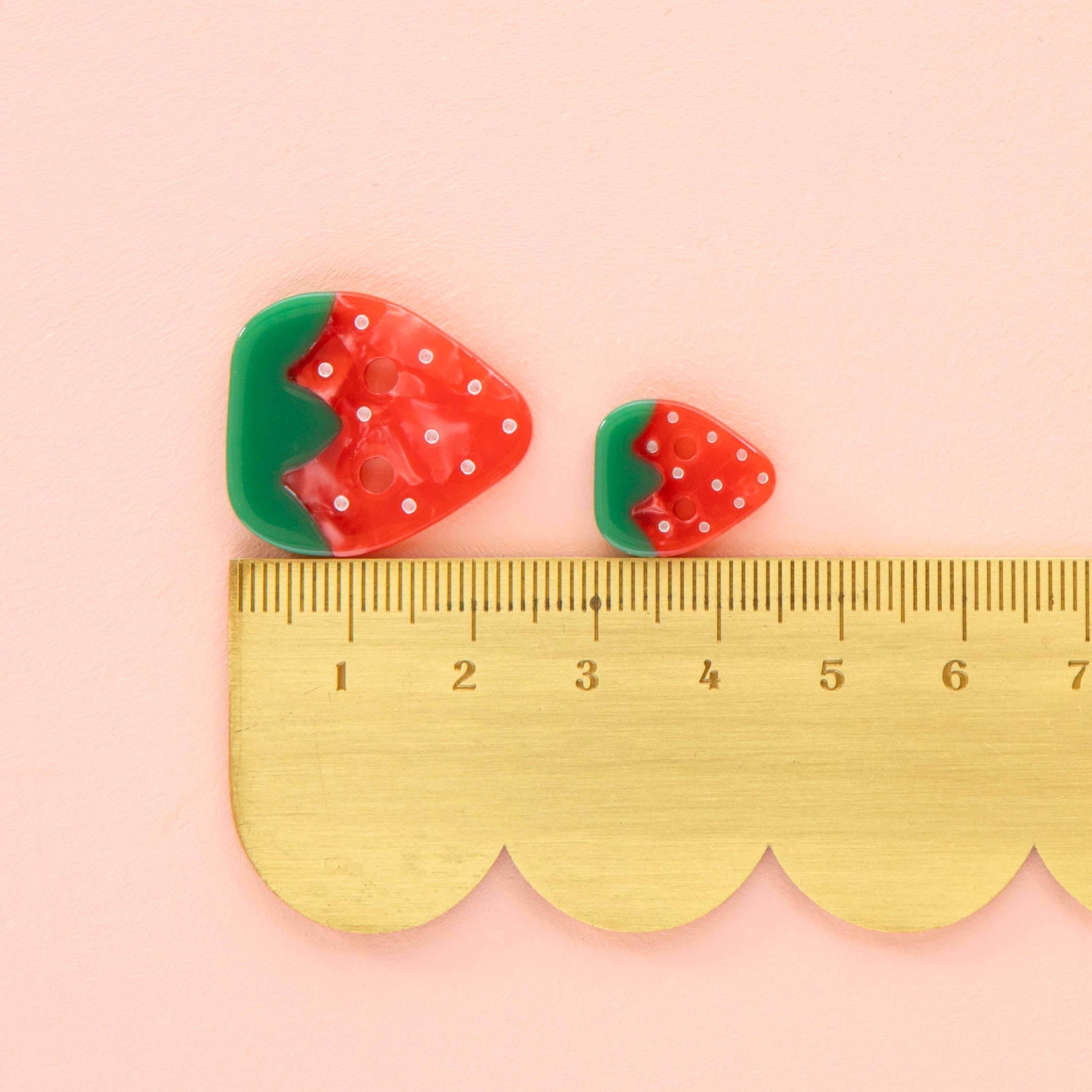Strawberry Large 1" Buttons - 6 Pack - Image 3