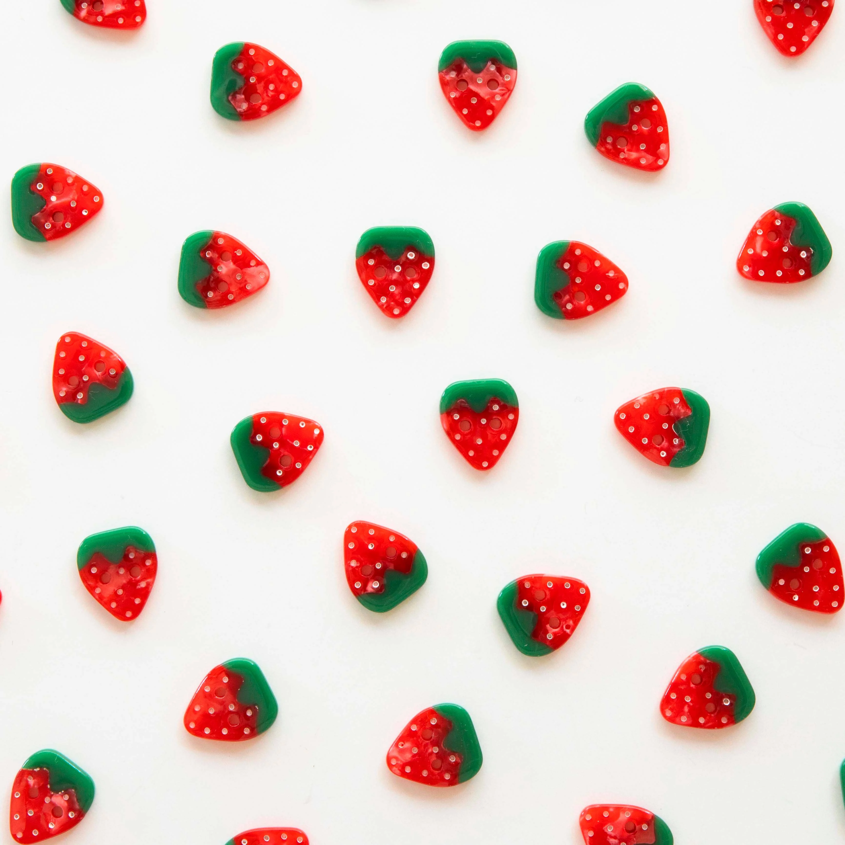 Strawberry Small 5/8" Buttons - 10 Pack - Image 2