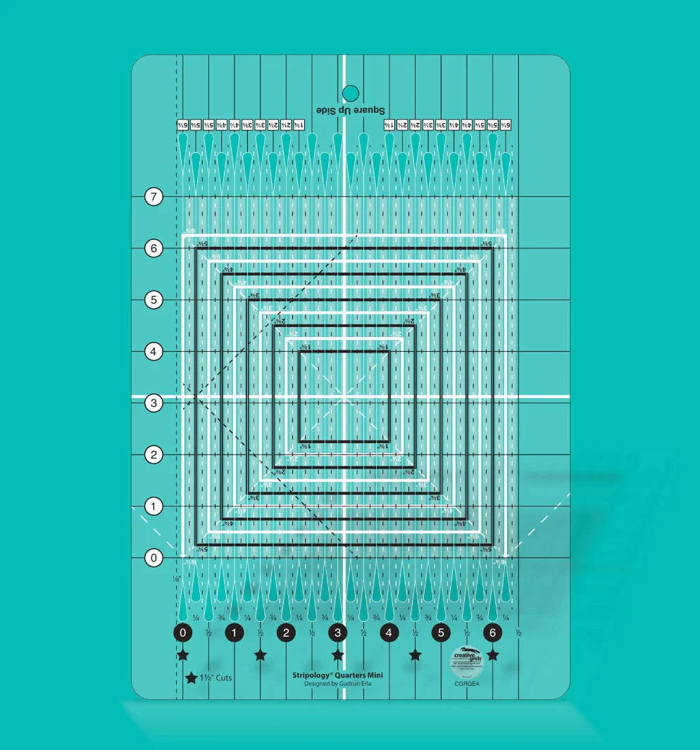 Creative Grids Stripology Quarters Mini Quilt Ruler