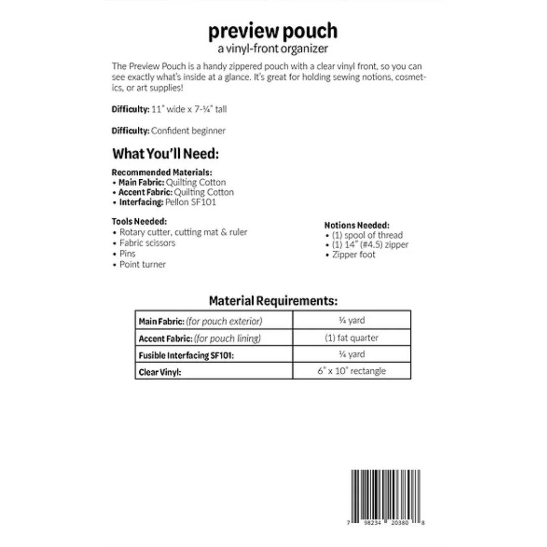 Studio M Squared Preview Pouch Pattern - Image 3