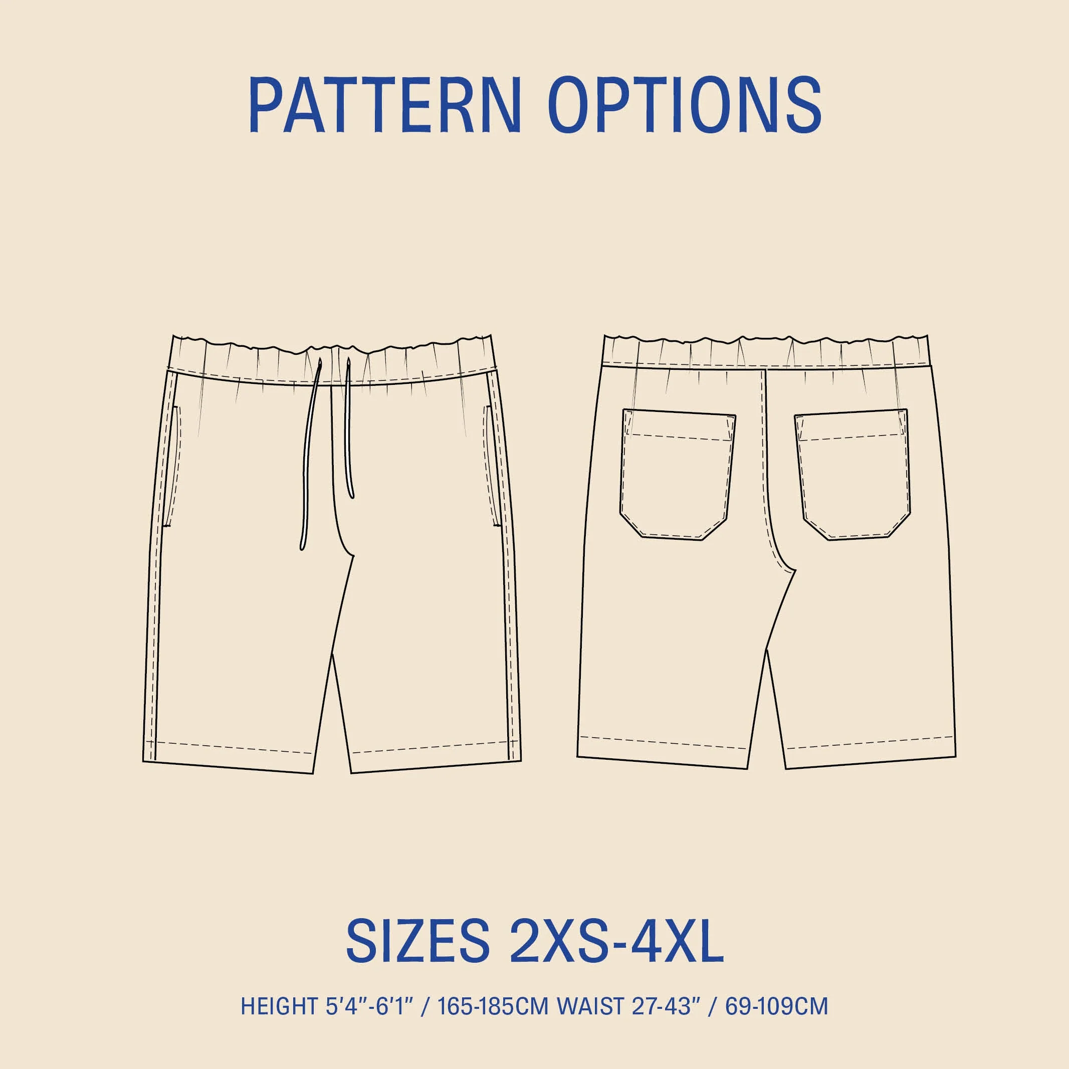 Wardrobe By Me Summer Shorts - 2XS-4XL - PDF pattern - Image 2