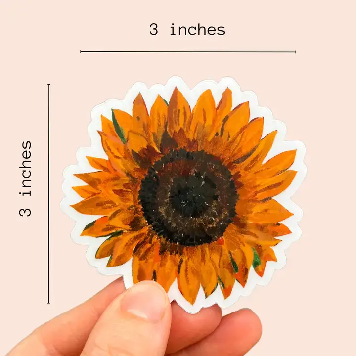 Sunflower Vinyl Sticker - Image 3