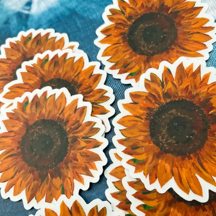 Sunflower Vinyl Sticker - Image 5