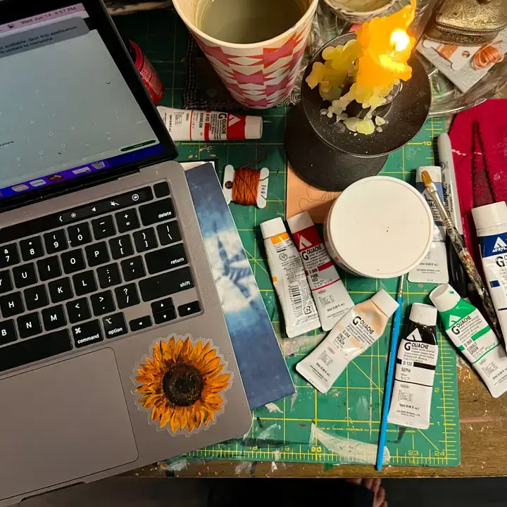 Sunflower Vinyl Sticker - Image 6