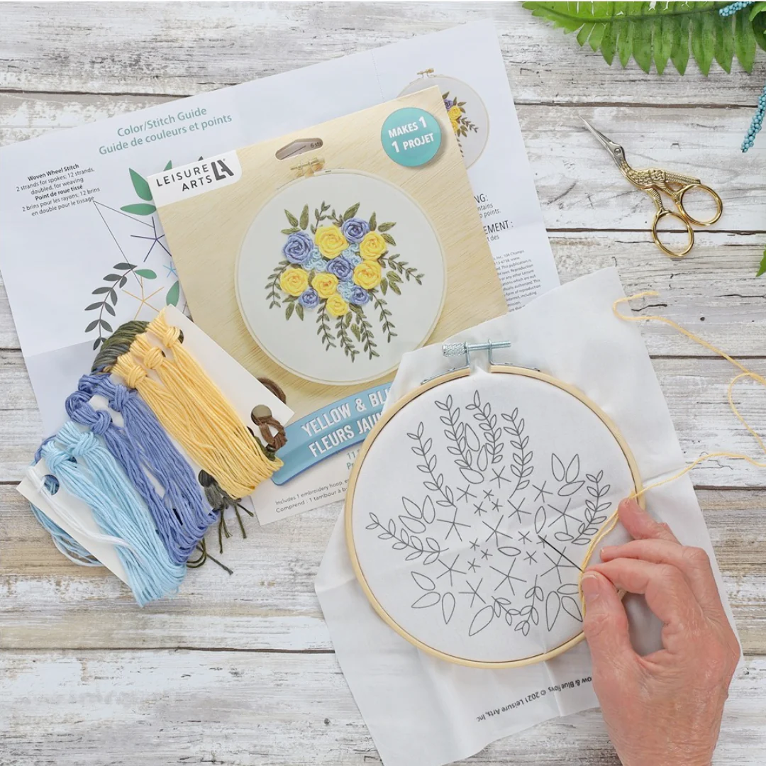 Sunny Bouquet 6" Embroidery Kit - Image 4