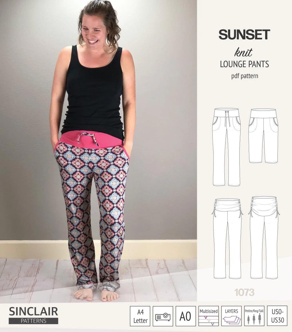 Sinclair Patterns Sunset Lounge Pants - PDF Pattern - Image 10