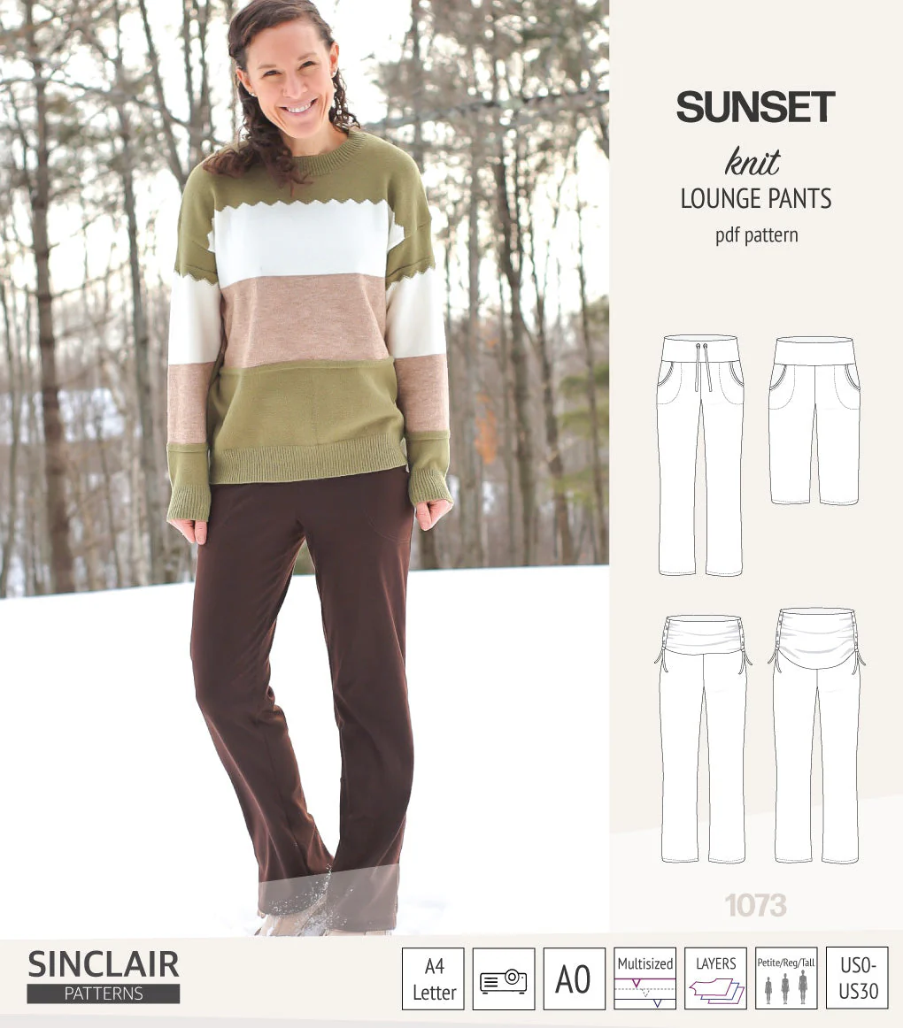 Sinclair Patterns Sunset Lounge Pants - PDF Pattern - Image 11