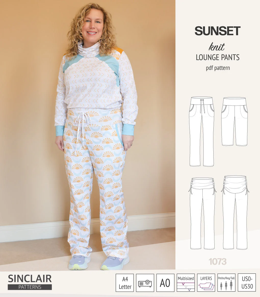 Sinclair Patterns Sunset Lounge Pants - PDF Pattern - Image 12