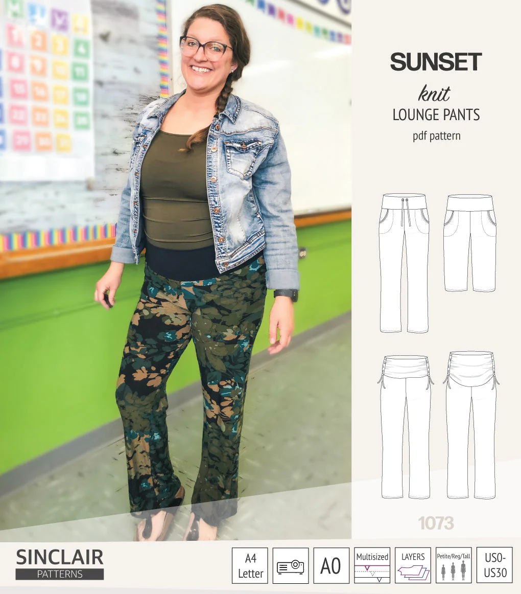 Sinclair Patterns Sunset Lounge Pants - PDF Pattern - Image 13