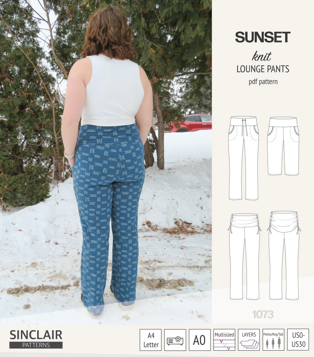 Sinclair Patterns Sunset Lounge Pants - PDF Pattern - Image 15