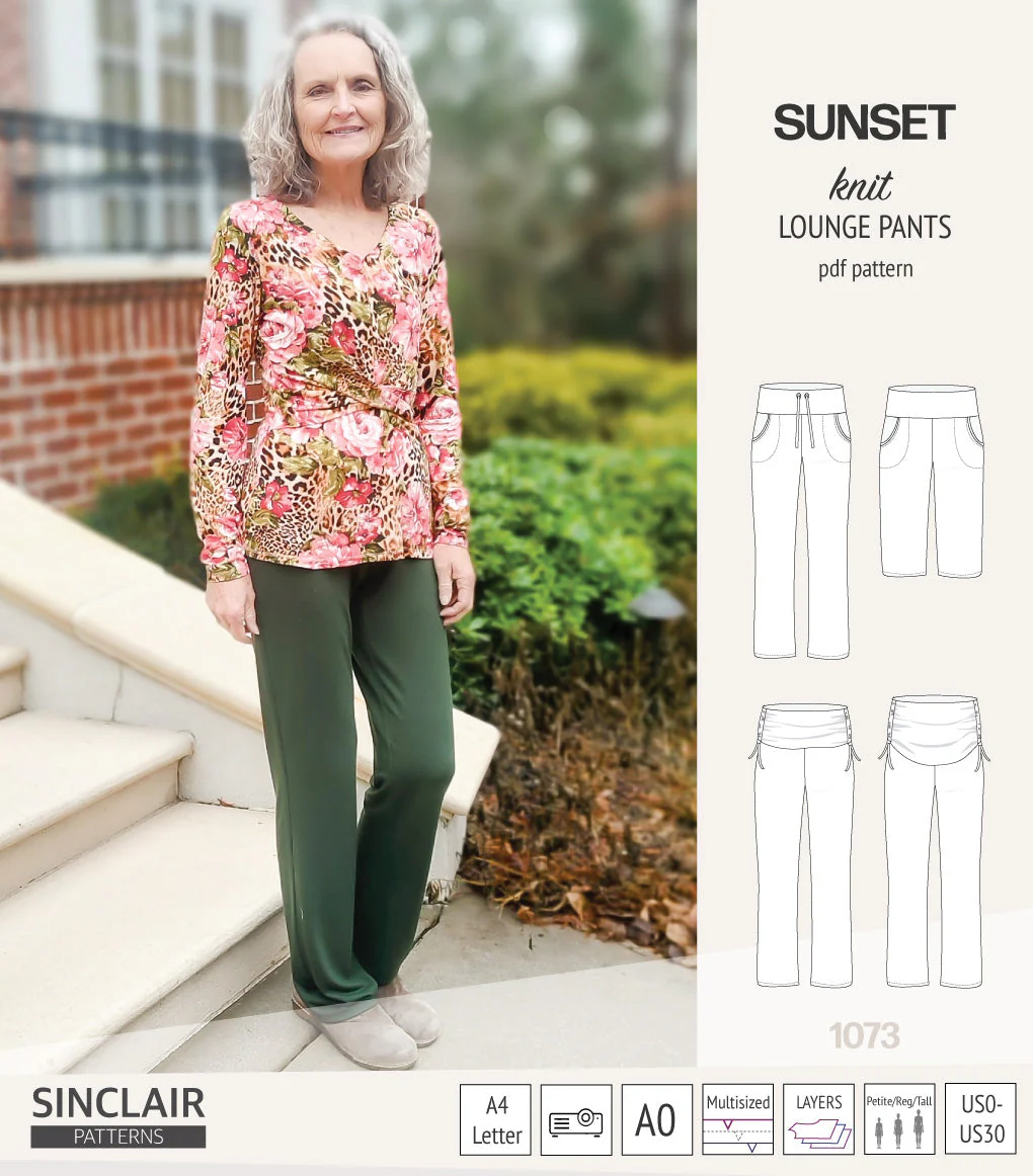 Sinclair Patterns Sunset Lounge Pants - PDF Pattern - Image 17