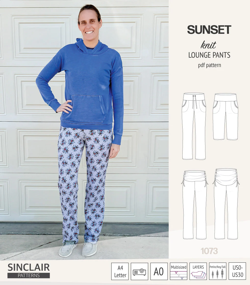 Sinclair Patterns Sunset Lounge Pants - PDF Pattern - Image 18