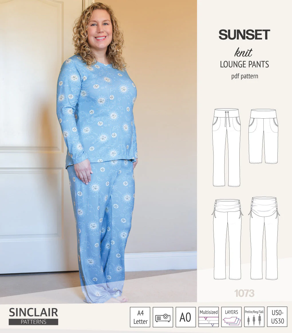 Sinclair Patterns Sunset Lounge Pants - PDF Pattern - Image 19