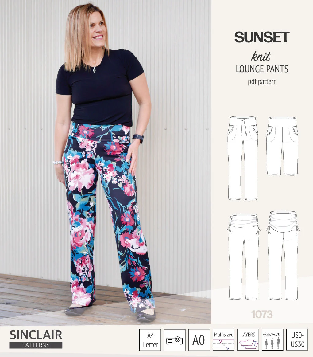 Sinclair Patterns Sunset Lounge Pants - PDF Pattern - Image 5