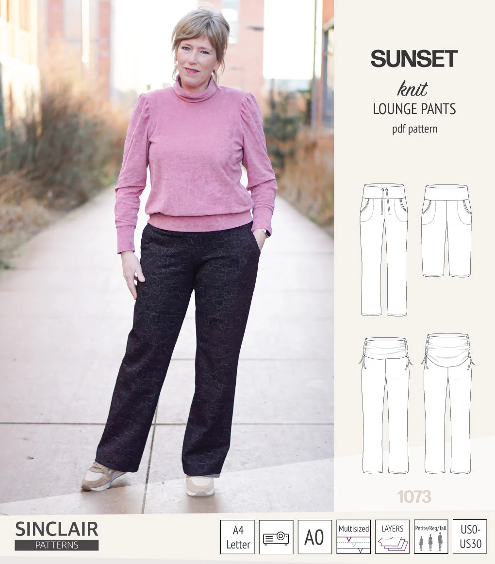 Sinclair Patterns Sunset Lounge Pants - PDF Pattern - Image 6