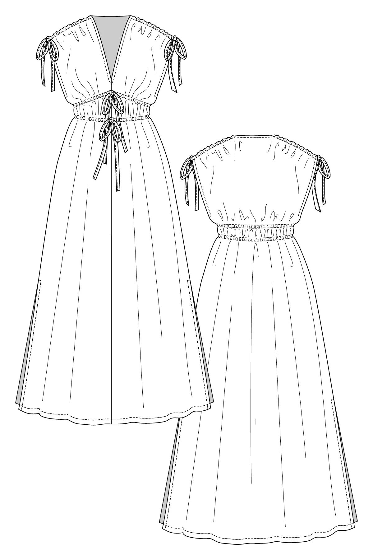 Named Clothing SUVI caftan mini & maxi dress XS-XXL - PDF Pattern - Image 3