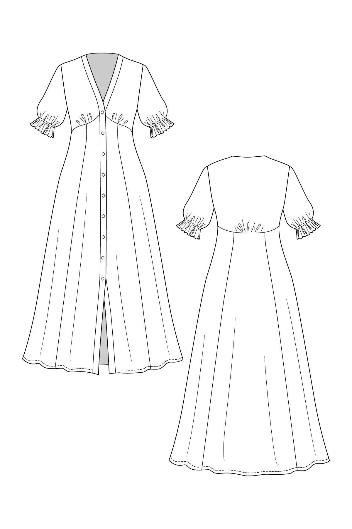 Named Clothing TAIKA blouse dress US0-24 - PDF Pattern - Image 2