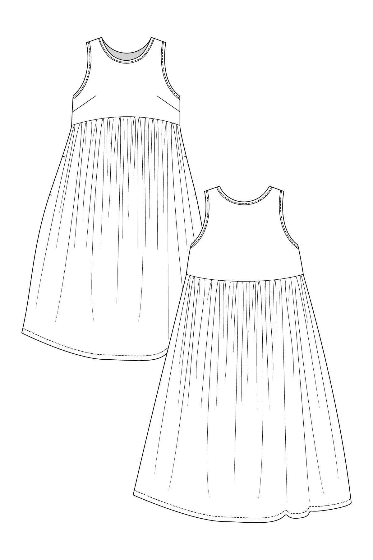 Named Clothing TAIMI dress & top US0-24 - PDF Pattern - Image 2