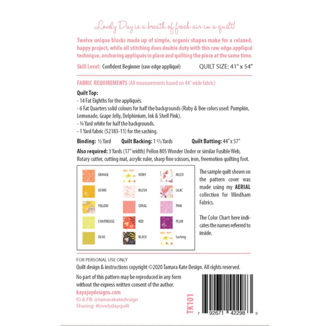 Tamara Kate Design Lovely Day Quilt Pattern - Image 3