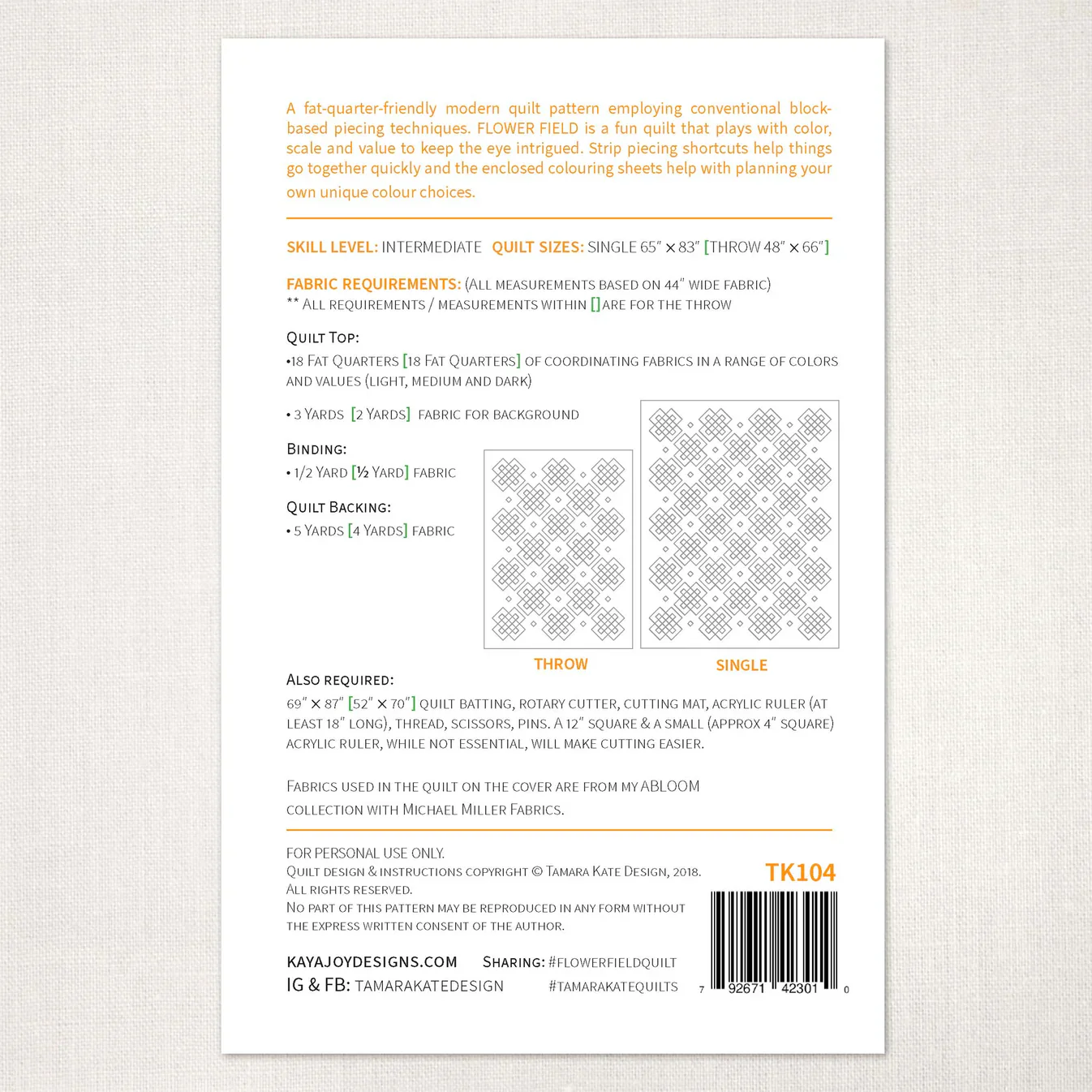 Tamara Kate Designs Flower Field Quilt Pattern - Image 3