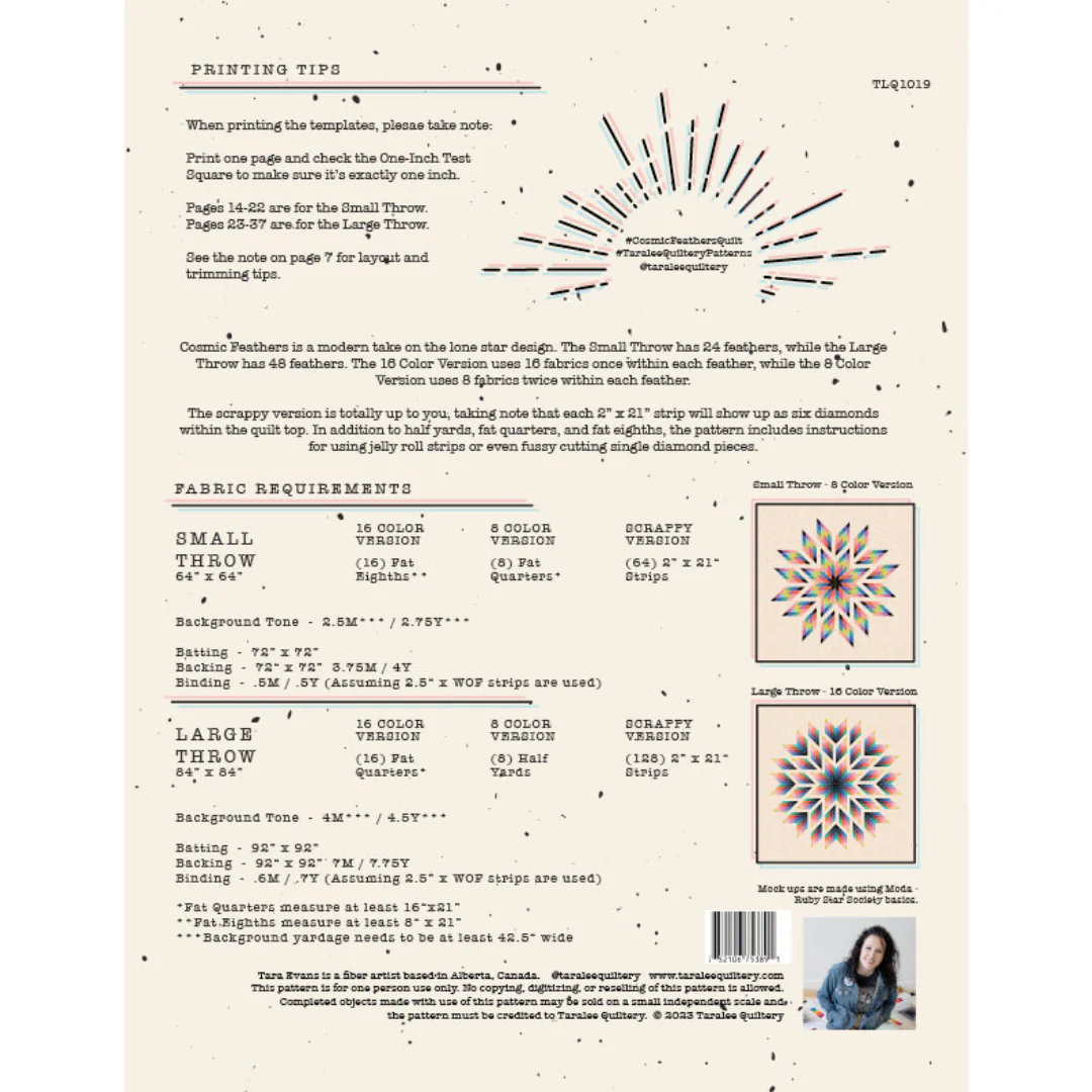 Taralee Quilts Cosmic Feathers Quilt Pattern - Image 2