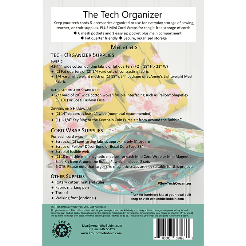 Around the Bobbin The Tech Organizer Pattern - Image 3