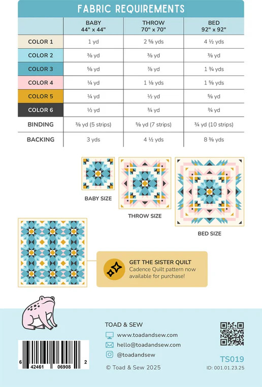 Toad and Sew Aria Quilt Pattern - Image 3