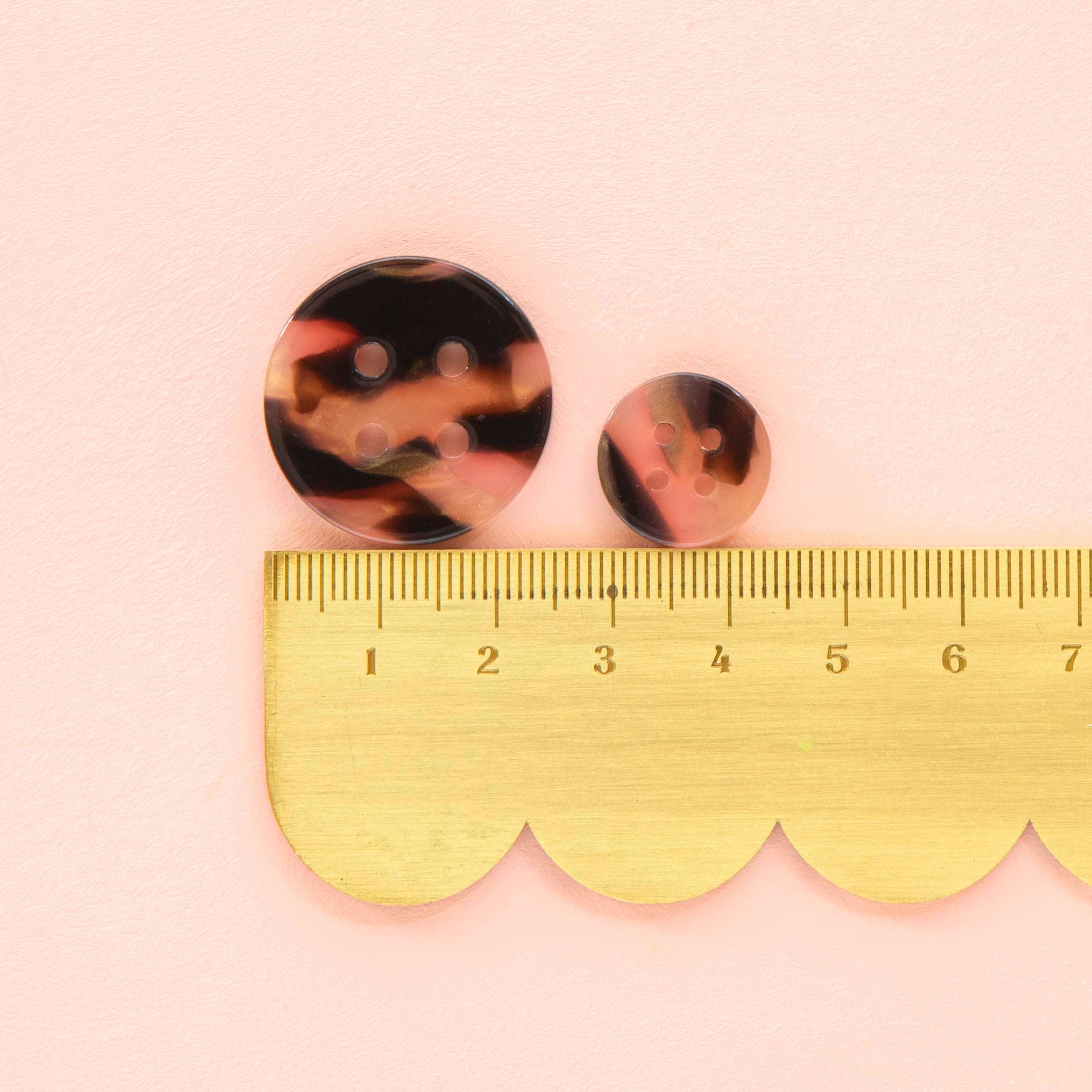 Tortoise Shell Small 5/8" Buttons - 10 Pack - Image 3