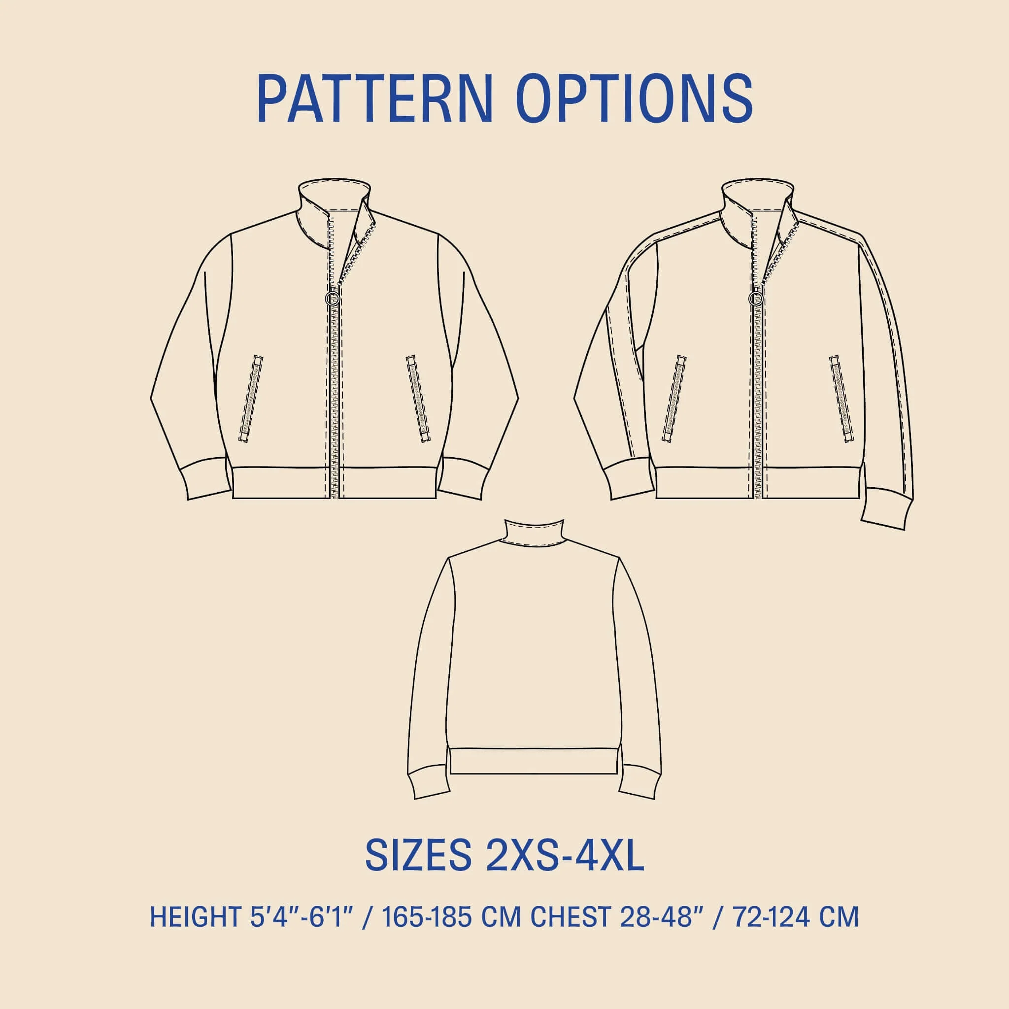Wardrobe By Me Track Jacket - 2XS-4XL - PDF Pattern - Image 2