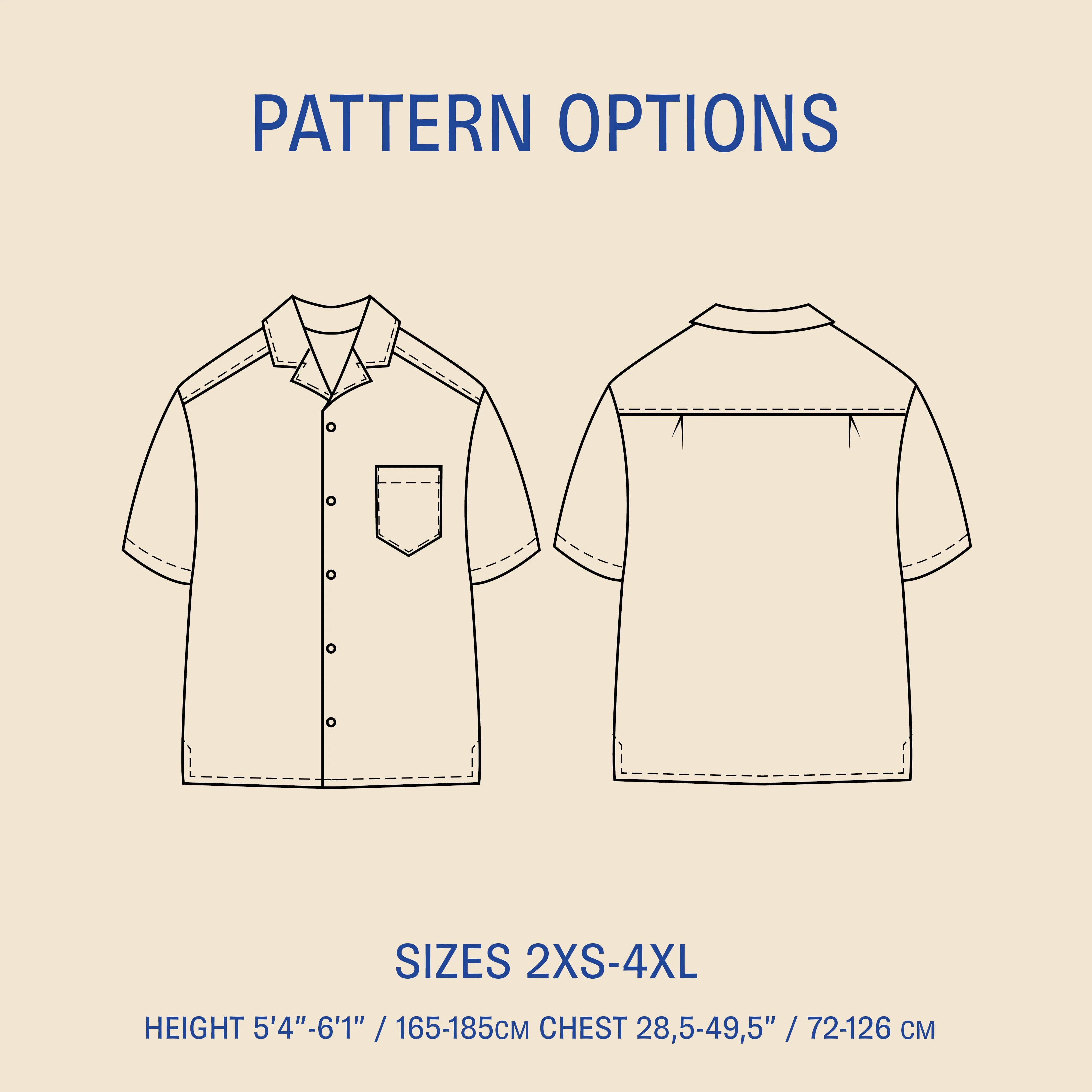 Wardrobe By Me Tropical Shirt - 2XS-4XL - PDF Pattern - Image 2