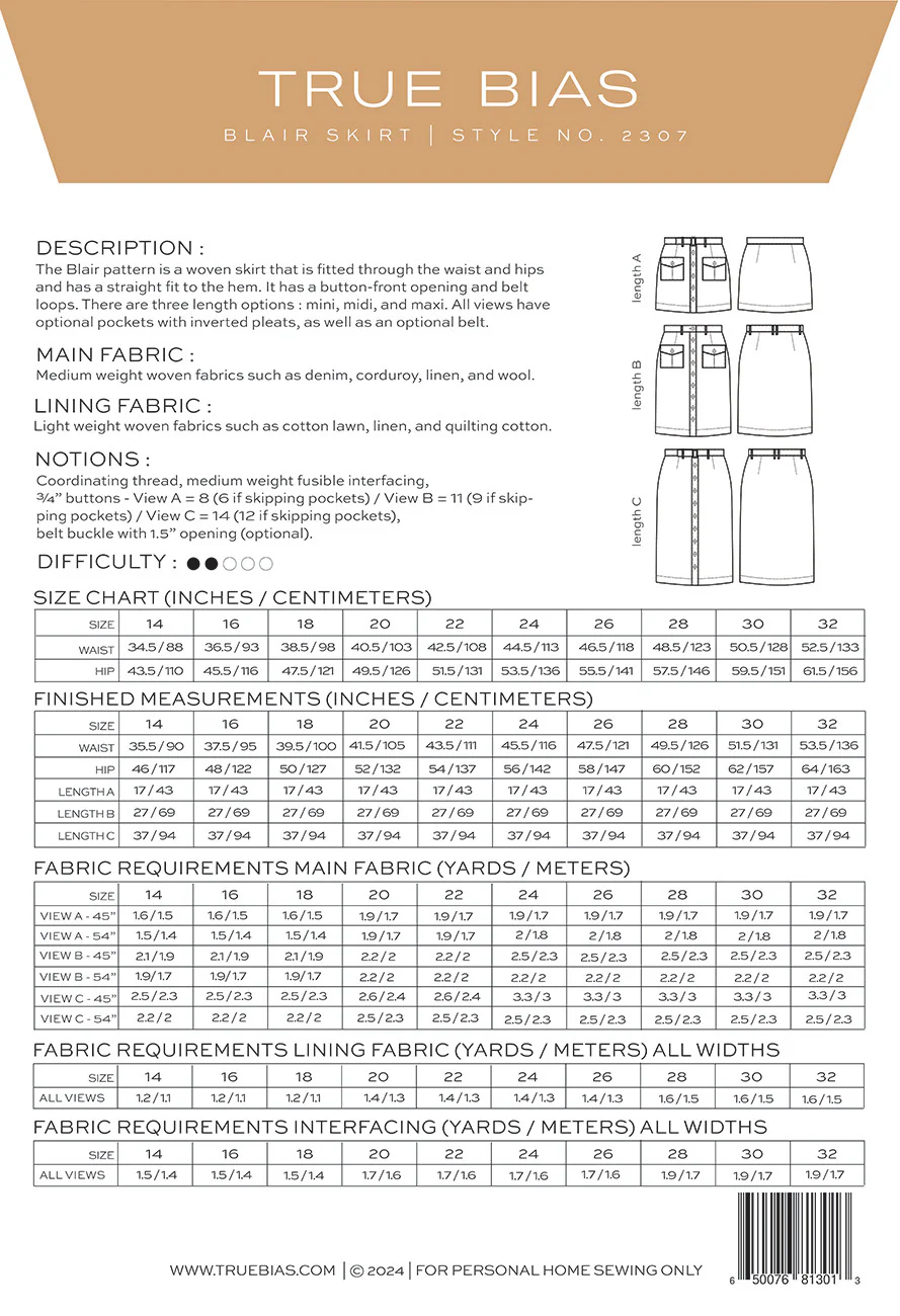 True Bias Blair Skirt 14-32 - Image 9