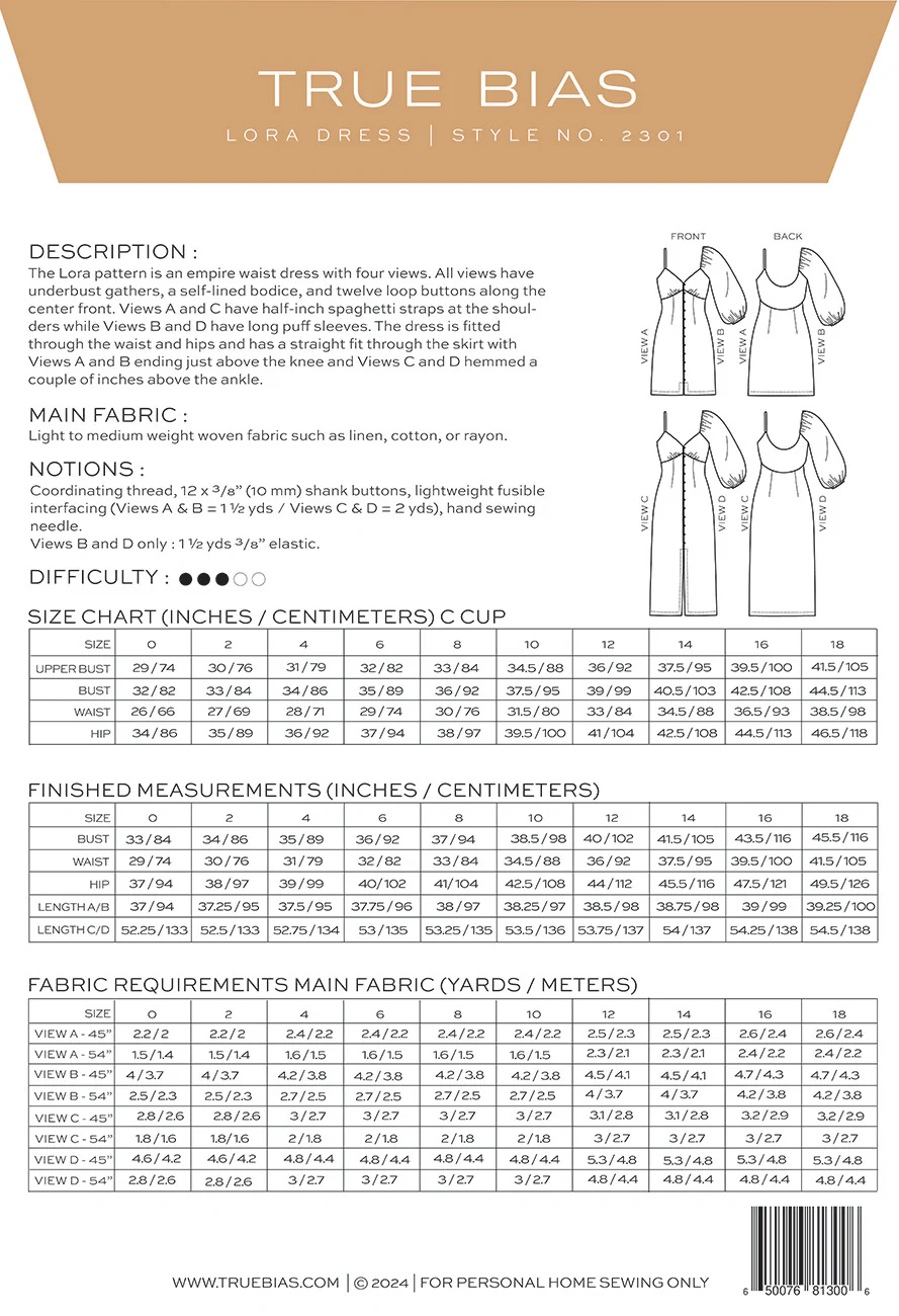 True Bias Lora Dress 0-18 - Image 11
