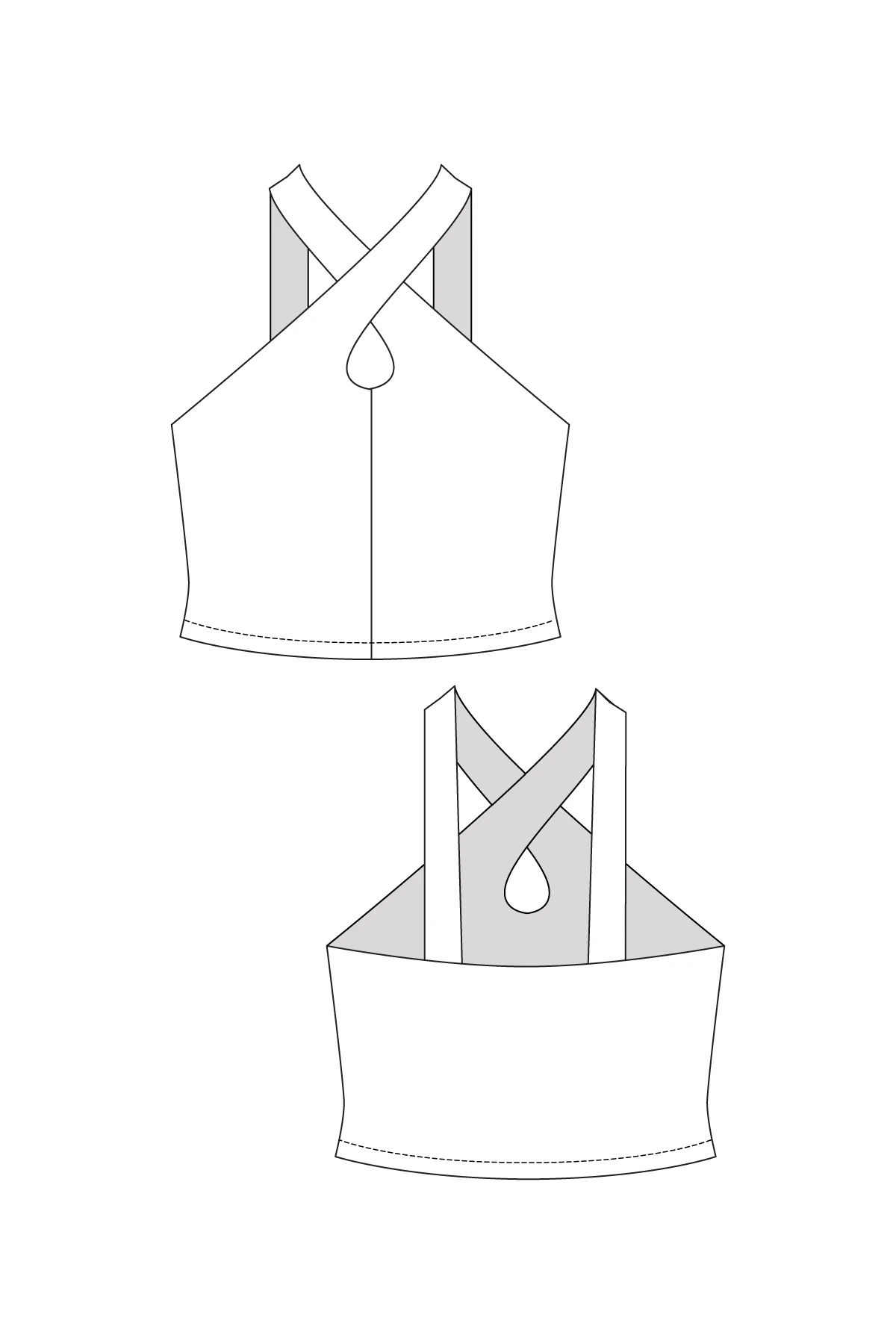 Named Clothing ULPU cross neck tank top US0-24 - PDF Pattern - Image 9