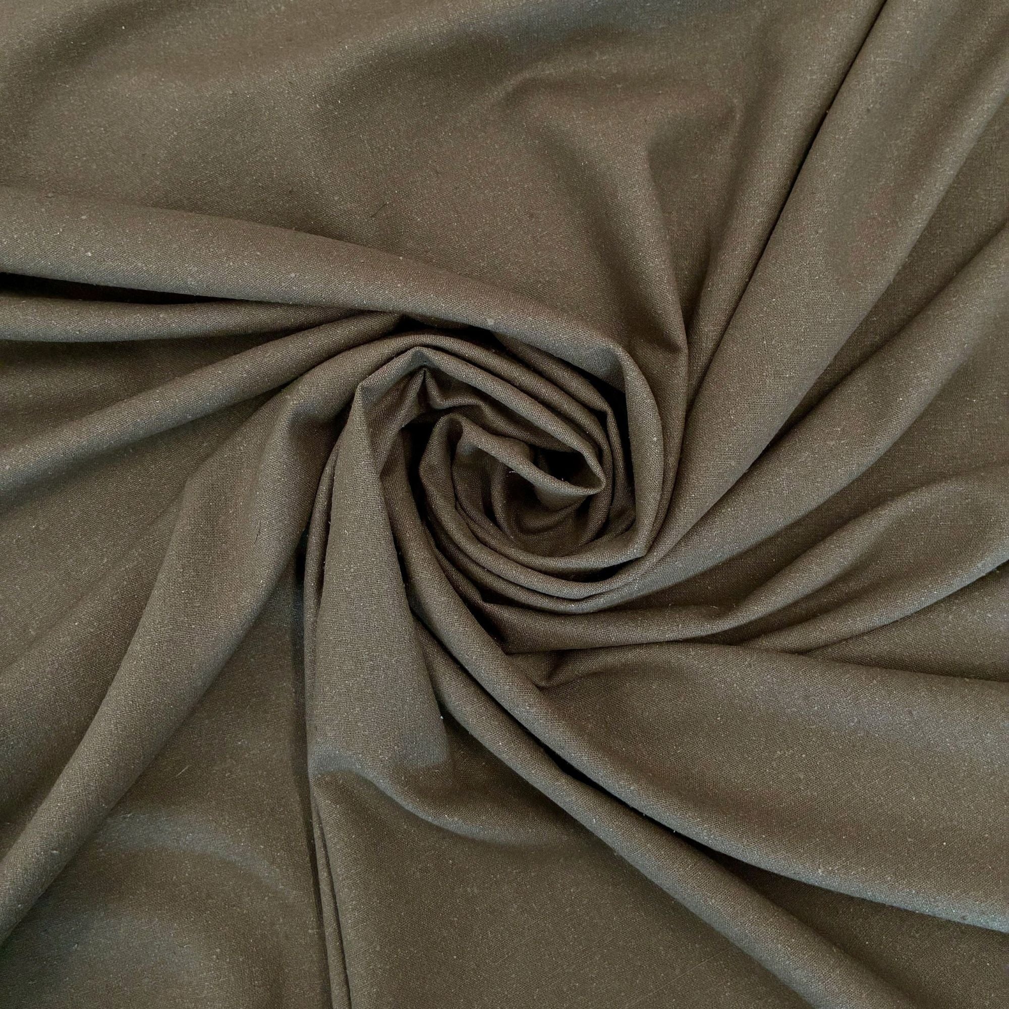 Unbrushed Silk Noil in Bark - Image 2
